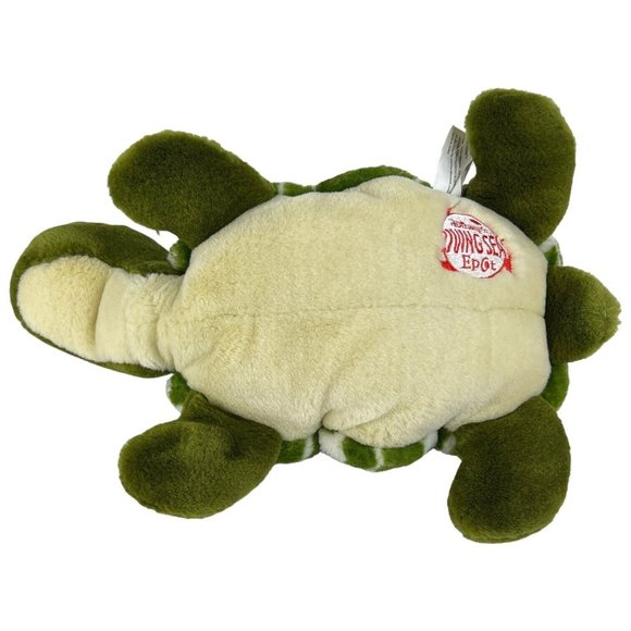 Walt Disney World Living Seas Turtle Plush Green Epcot 13" Stuffed Animal Button - Picture 10 of 13